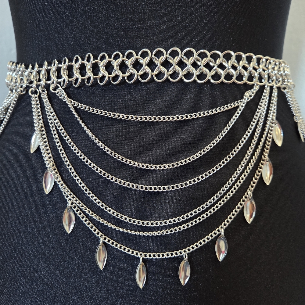 Silver Chain Waist Belt - Picture 4 of 6